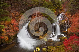 Ryuzu Falls near Nikko, Japan in autumn